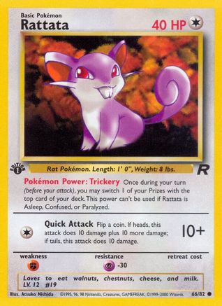 Rattata 066  - 1st Edition Team Rocket - Common