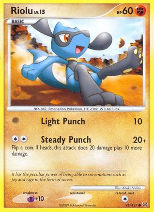 Riolu 091  Platinum - Common