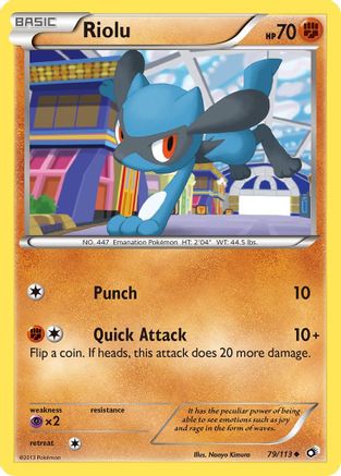 Riolu  - Reverse Holofoil Legendary Treasures - Uncommon