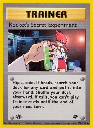 Rocket's Secret Experiment 120  - 1st Edition Gym Challenge - Uncommon