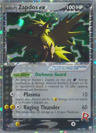 Rocket's Zapdos ex 106  - Holofoil Team Rocket Returns - Ultra Rare