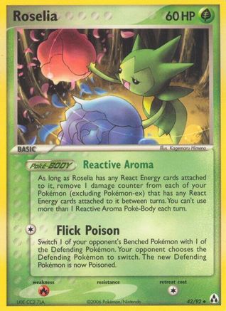 Roselia  - Reverse Holofoil Legend Maker - Uncommon