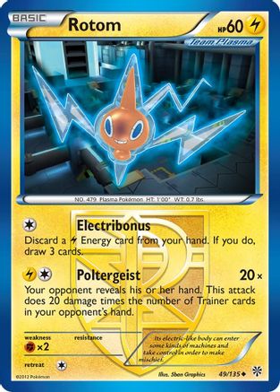 Rotom (Team Plasma) 049  Plasma Storm - Uncommon