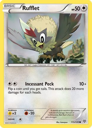 Rufflet  - Reverse Holofoil Plasma Storm - Common