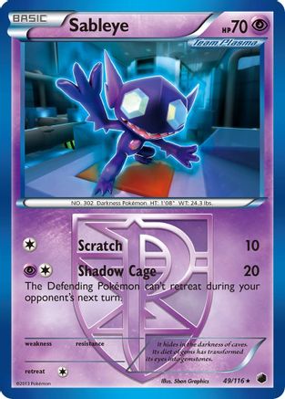 Sableye (Team Plasma)  - Reverse Holofoil Plasma Freeze - Rare