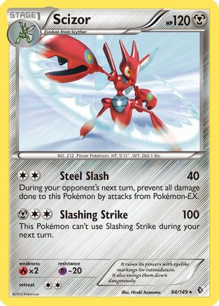 Scizor  - Reverse Holofoil Boundaries Crossed - Holo Rare