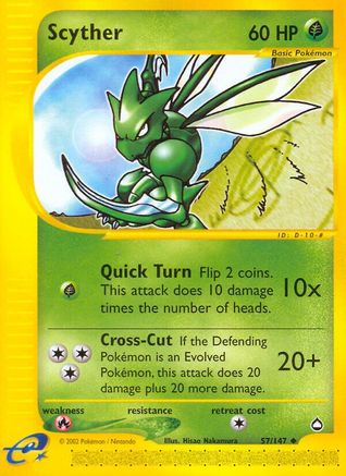 Scyther (57)  Aquapolis - Uncommon