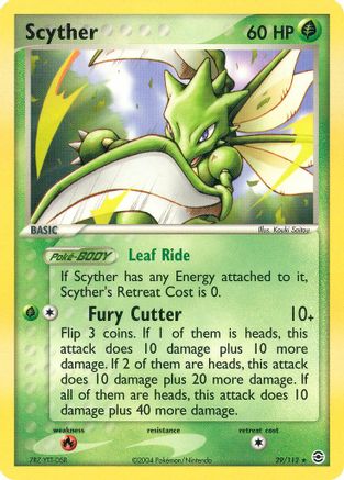 Scyther  - Reverse Holofoil FireRed & LeafGreen - Rare