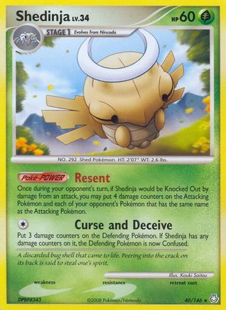 Shedinja  - Reverse Holofoil Legends Awakened - Rare