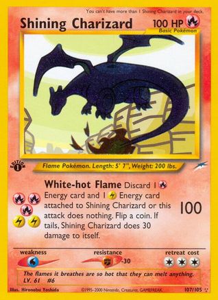 Shining Charizard  - 1st Edition Holofoil Neo Destiny - Secret Rare