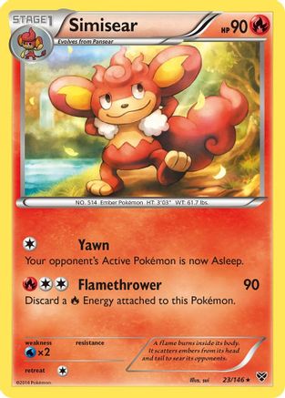 Simisear  XY Base Set - Rare