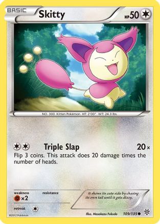 Skitty 109  - Reverse Holofoil Plasma Storm - Common
