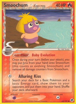 Smoochum (Delta Species) 064  - Reverse Holofoil Dragon Frontiers - Common