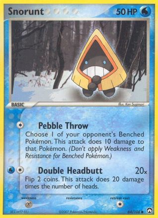 Snorunt 064  - Reverse Holofoil Power Keepers - Common
