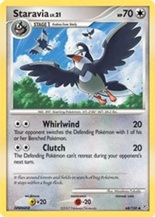 Staravia  - Reverse Holofoil Diamond and Pearl - Uncommon