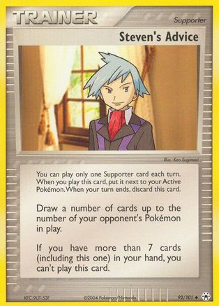 Steven's Advice 092  - Reverse Holofoil Hidden Legends - Uncommon