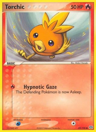Torchic 069  - Reverse Holofoil Emerald - Common