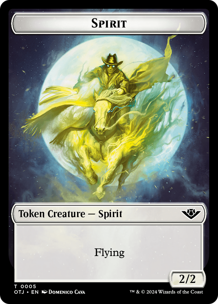 Spirit (TOTJ-005) - Outlaws of Thunder Junction Tokens Foil
