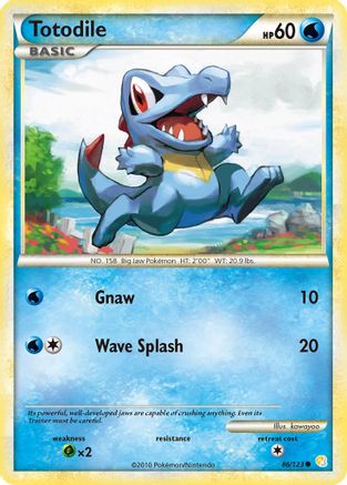 Totodile 086  - Reverse Holofoil HeartGold SoulSilver - Common