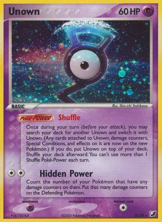 Unown (G)  - Holofoil Unseen Forces - Holo Rare