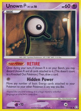 Unown (R) 077/146  - Reverse Holofoil Legends Awakened - Uncommon