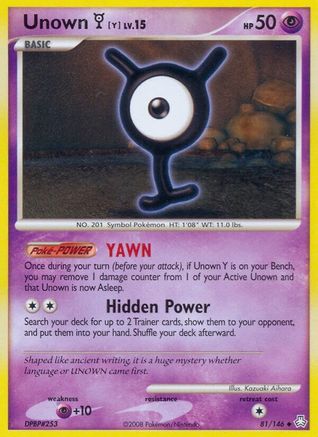Unown (Y)  Legends Awakened - Uncommon