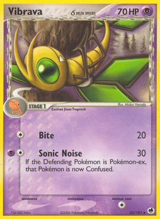 Vibrava - 042/101 (Delta Species)/101  Dragon Frontiers - Uncommon