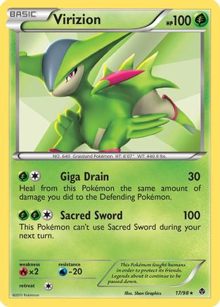 Virizion  - Reverse Holofoil Emerging Powers - Holo Rare