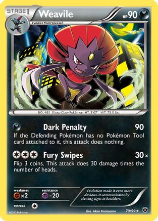 Weavile  - Reverse Holofoil Next Destinies - Rare