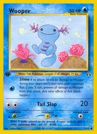 Wooper 071  - 1st Edition Neo Discovery - Common