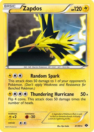 Zapdos 041  - Reverse Holofoil Next Destinies - Holo Rare