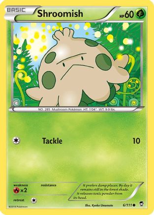 Shroomish 006  - Reverse Holofoil XY  Furious Fists - Common