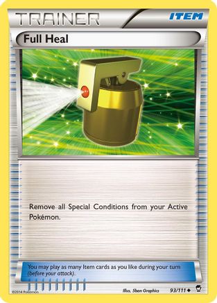 Full Heal 093  - Reverse Holofoil XY  Furious Fists - Uncommon