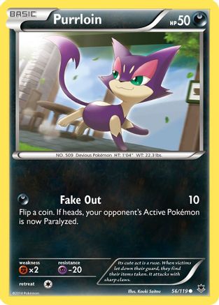 Purrloin  - Reverse Holofoil XY  Phantom Forces - Common