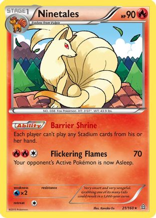 Ninetales 021  XY  Primal Clash - Rare