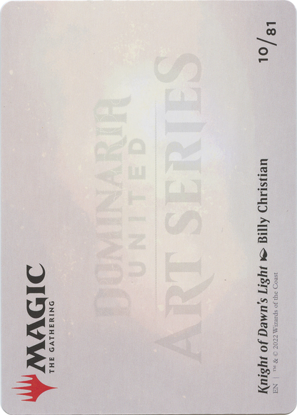 Knight of Dawn's Light // Knight of Dawn's Light (ADMU-010) - Dominaria United Art Series (Borderless) Foil