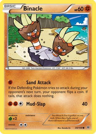 Binacle 038  - Reverse Holofoil XY  Roaring Skies - Common