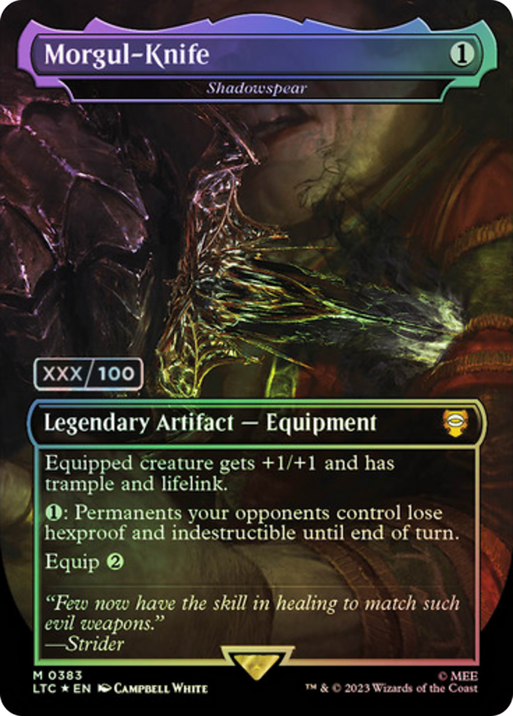 Morgul-Knife - Shadowspear (Borderless) (Serialized) [The Lord of the Rings: Tales of Middle-Earth Commander]
