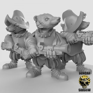 Duncan Shadow - Badger Warriors with Blunderbuss 3-pack