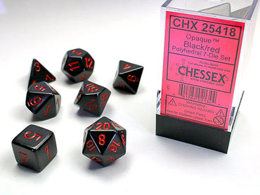 Chessex: Opaque Polyhedral Black/Red