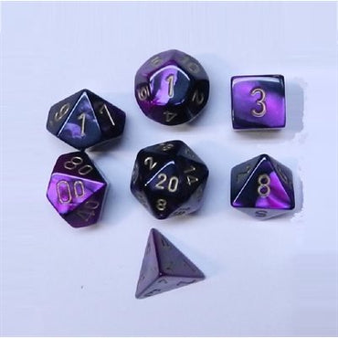 Chessex: Gemini Polyhedral Black-Purple/Gold