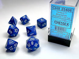 Chessex: Opaque Polyhedral Blue/White