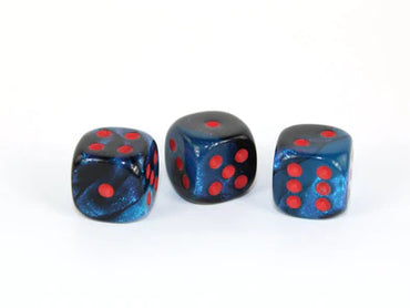 Chessex: Gemini 36d6 12mm Black-Starlight/Red