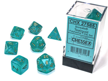 Chessex: Luminary Teal/Gold 7 dice set