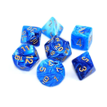 Chessex: Vortex Blue/gold 7 dice set