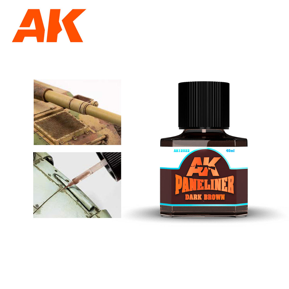 AK Interactive Paneliners for Modeling: Dark Brown