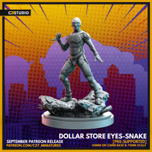 C27 - Dollar Store Eyes-Snake | Black Noir