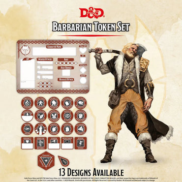 D&D Barbarian Token Set