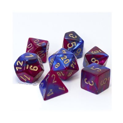 Chessex: Gemini Polyhedral Blue-Purple/Gold