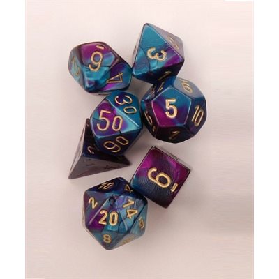 Chessex: Gemini Polyhedral Purple-Teal/Gold